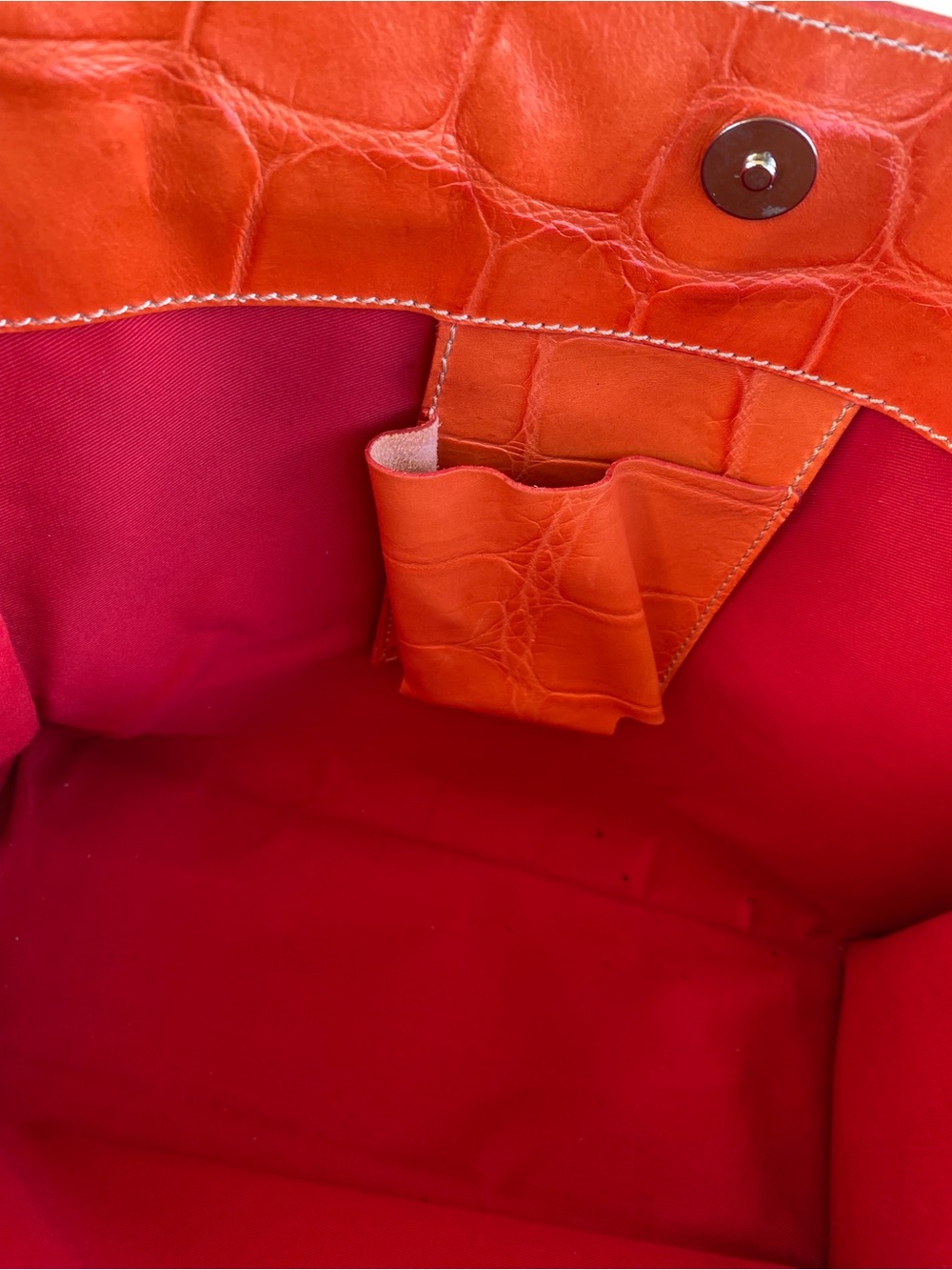 Dooney & Bourke Orange Crocodile Embossed Collector's Edition Rare Find, EUC - Picture 13 of 15